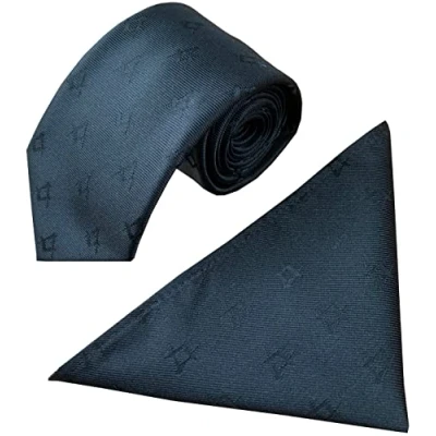 Image of Freemasons Masonic Black Tie &amp; Hanky Set