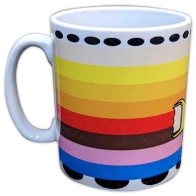 Image of The Beatles Yellow Submarine Coloured Stripes Mug One Size