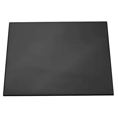 Image of Durable Desk Mat with Transparent Overlay in Black 65 x 52 cm Pack of 1 ComforTable to Use Ideal for Keeping Small Notes and Reminders Close Hand