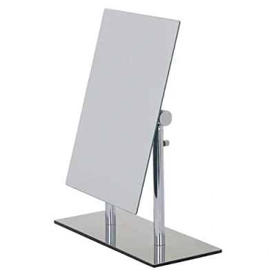 Image of Wenko 3656420100 Standing beauty mirror Pinerolo collapsible, Metal Steel, 23 x 2735 10 cm, Chrome