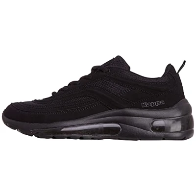 Image of Kappa Squince, Unisex Adults’ Low Top Sneaker, Black, 5 UK (38 EU)