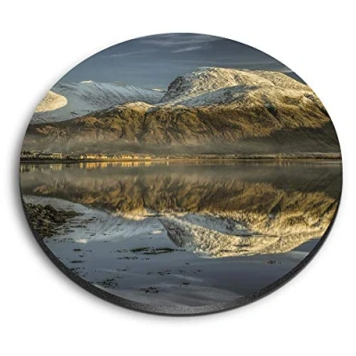 Image of 1 x Round MDF Magnet Ben Nevis Mountain Scotland 15662