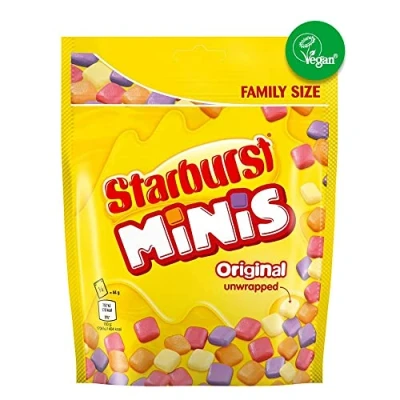 Image of Starburst Minis Original Fruit Sweets, Family Size Pouch, 176 g