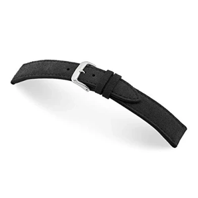 Image of RIOS1931 Franklin 22mm Vintage Velour Classic Watch Strap Handmade in Germany Black