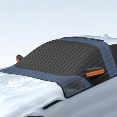 Image of YYATT Car Windscreen Cover for Skoda Citigo (5 door) 2017 2018 2019 2020, All Weather Front Window Windshield Covers Esistent Snow Ice Frost Protective Cover,A No Magnetic