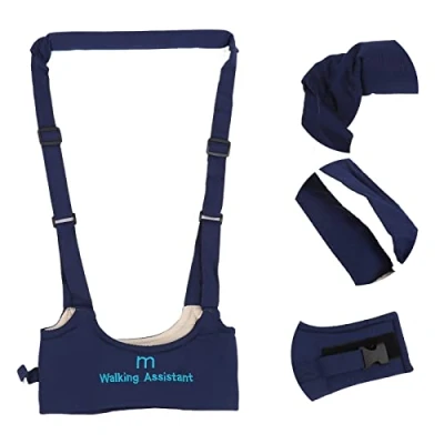 Image of YUYTE Baby Walking Harness Handheld Kids Walker Helper Toddler Infant Assistant Belt Help Walk Child Learning Support Assist Trainer Tool for 8 20 Months(Navy Blue)