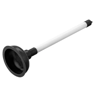 Image of Merriway BH03116 Sink Plunger 150mm (6 inch) Dia. with 225mm (9 Plastic Handle,White/Black