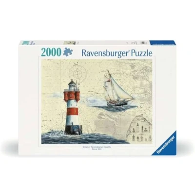 Image of Ravensburger 12000804 Romantic Lighthouse 2000 pieces jigsaw Puzzle for adults and kids age 14 years up,
