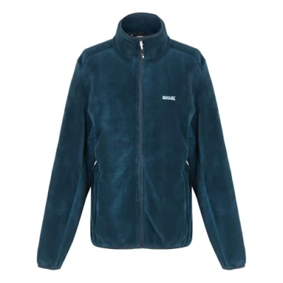 Image of Regatta Mens Lakara Full Zip Fluffy Fleece Jacket, Warm &amp; Stylish Midlayer Perfect for Outdoors, Walking, Hiking Camping