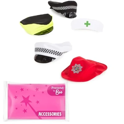 Image of PRETEND TO BEE Occupational Fancy Dress Costume for Kids, Set of 5 Soft Hats, 18+ Months