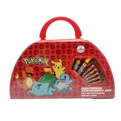 Image of CYPBRANDS Unisex Kid&#039;s Pokemon Activity Set 52 Pieces in Suitcase Stationery, red, One Size