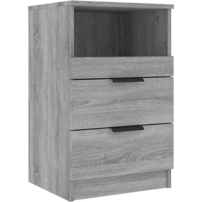Image of vidaXL Bedside Cabinet Grey Sonoma Engineered Wood