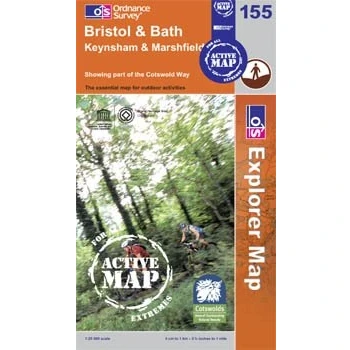 Image of Bristol &amp; Bath OS Explorer Active Map 155