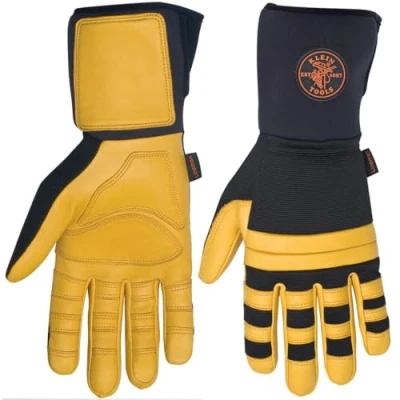 Image of KLEIN TOOLS 40082 Work Gloves, Yellow, L