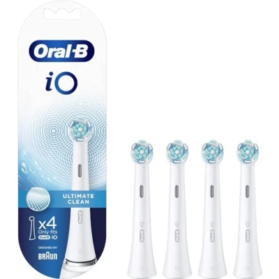 Image of Oral B Io Ultimate Clean Brush Tips, White, 4 Pieces