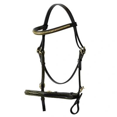 Image of Hy In Hand Leather Bridle (Cob) (Black)