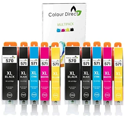 Image of Colour Direct PGI 570XL CLI 571XL Compatible Ink 570 571 Cartridges Replacement For MG5700 MG5750 TS5051 TS5050 MG6851 MG5751 MG6850 TS6050 MG5753 MG6852 TS5053 TS6051 2 Sets