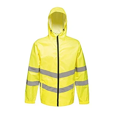 Image of Regatta TRW497 20095 Professional Hi Vis Waterproof and Windproof Pack away Jacket, Yellow, XXXL