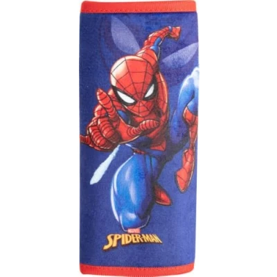 Image of Marvel Spiderman Seat Belt Cover Single Car Soft Cushion Padded Protects Safety Belts Superheroes