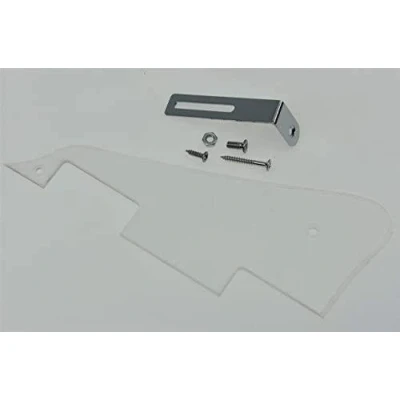 Image of Dopro Clear Transparent LP Guitar Pickguard with Chrome Bracket for Epiphone Les Paul