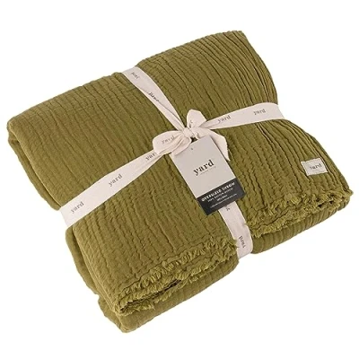 Image of Yard Lark Throw, Khaki, 130 x 180cm