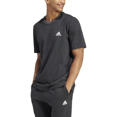 Image of adidas Men&#039;s Seasonal Essentials Mélange Tee, Black Melange, L