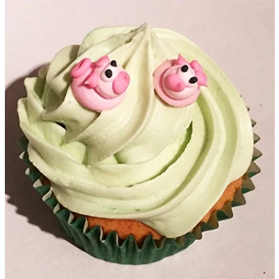 Image of Holly Cupcakes 24 Sugar Mini Pigs Gorgeous, edible and handmade with love in the UK!