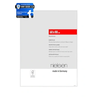 Image of nielsen Atlanta Photo Frame 60x80cm Aluminium Picture Frame, White with Protective Acrylic Glazing and Push Turn Clips Matt