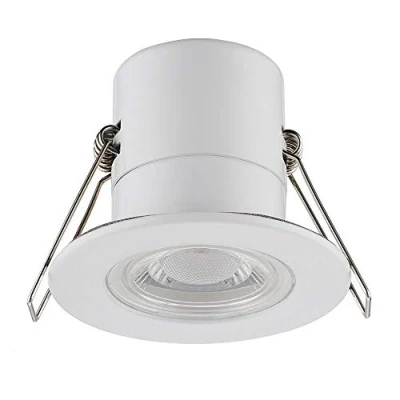 Image of Luceco EFTE45W30 01 F Eco GU10 Standard Fixed Dimmable Downlight, 5 Watts, 3000K Colour Temperature, White