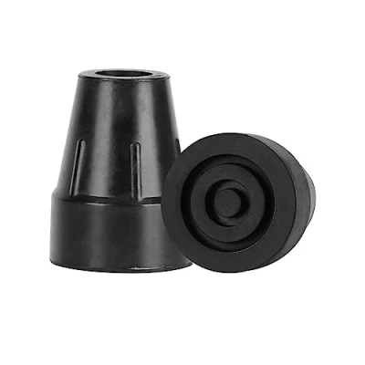 Image of supregear 22mm 7/8&quot; Rubber Ferrules for Crutches (2 Pack), Heavy Duty End Caps Walking Sticks, Canes, Added Metal Washer Extra Strength, Stick Feet Tips, Crutch Tips