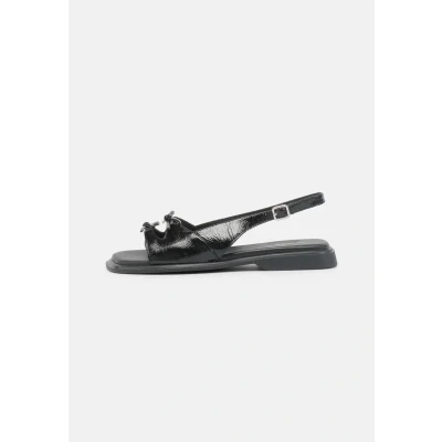 Image of Vagabond Women&#039;s Izzy Patent Leather Flat Sandals UK 3