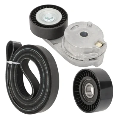 Image of Belt Tensioner Pulley Assembly for Ram 1500 2500 3500 V8 5.7L 6.4L, 4861660AA 38323 6PK2020, Idler Pulley, Serpentine