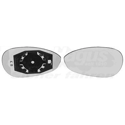 Image of 0071740498, 71740498, 71740500 Wing Mirror Glass VAN WEZEL 1624837 Left FIAT: Grande Punto Hatchback, III 500 Hatchback
