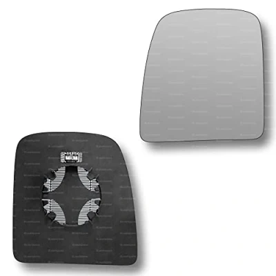 Image of Less4spares Replacement Wing Mirror Glass Left Compatible with Citroen Dispatch 2007 2016 CLIP ON Passnager Near Side N/S Heated Convex