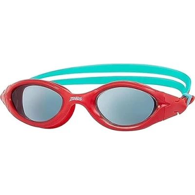 Image of Zoggs Children&#039;s Panorama Junior Swimming Goggles with UV Protection, Wide Vision and Anti Fog (6 14 Years),Red/Green/Tint Smoke