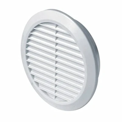 Image of Prostko White Circle Air Vent Grille 90mm / 3.54 inch with Fly Screen/Anti Insect Mesh Round Duct Ventilation Cover.