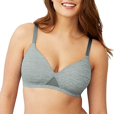 Image of Hanes Women&#039;s Padded Bra, Coolest Grey Heather Print, S