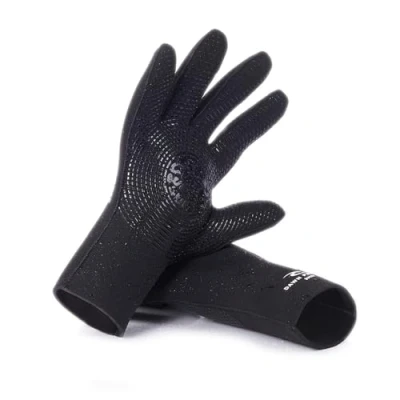Image of RIP CURL Dawn Patrol 3mm Gloves Black Unisex Durable Shark Skin Mesh GBS Seal Non Slip Palm