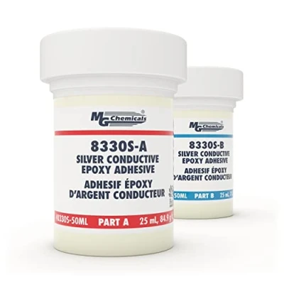 Image of MG Chemicals Silver Epoxy Adhesive, Extreme Conductivity, 4 hr. working time, 173 g, 2 Part Kit