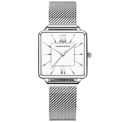 Image of RORIOS Women Watches Analogue Quartz Watch Classic Casual Wrist with Stainless Steel Mesh Strap Waterproof Simple for Ladies Girls