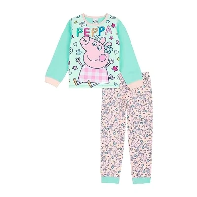 Image of Peppa Pig Girls Pyjamas Pjs Set, Official Merchandise 3 4 Years Pink