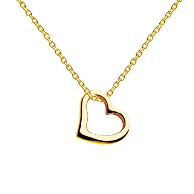 Image of Dew Sterling Silver and Gold Plated Open Heart 18&quot; Necklace