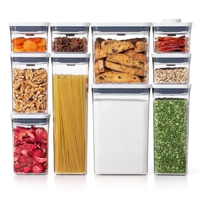 Image of OXO 11236000 Good Grips 10 Piece POP Container Set, Plastic, White