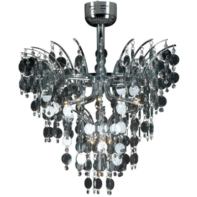Image of Dream 16 Light Glass &amp; Crystal Ceiling Chrome