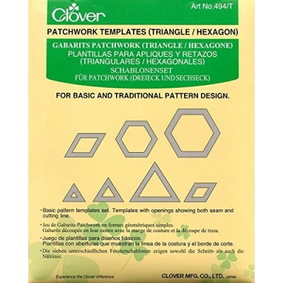 Image of Clover Patchwork Templates Triangle/Hexagon, 1