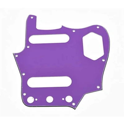 Image of Dopro Vintage JAG Guitar Pickguard Scratch Plate Fits American Jaguar Purple 3 Ply