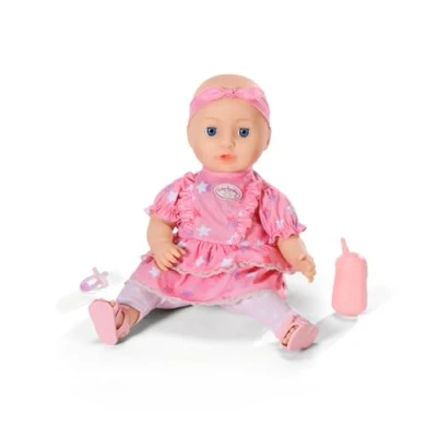 Image of Baby Annabell Mia So Soft 710678 Comes with Body and Real Life Eye Features Includes Dress, Headband, Matching Leggings Shoes for Dolls up to 43cm Suitable Children from 2 Years Old