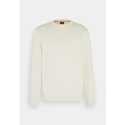 Image of BOSS Mens Crew Sweatshirt Pullover Top Light Beige M