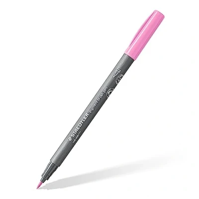 Image of STAEDTLER 371 208 Pigment Arts Brush Pen Penrose Pink (Box of 10)