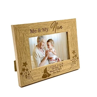 Image of ukgiftstoreonline Me and My Nan Love You To The Moon Photo Frame Gift (5 x 7 Inch)